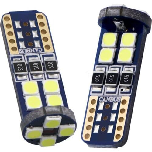 2pcs Automobile LED bulb T10 3030 12smd electrodeless decoding width lamp reading lamp license plate lamp white