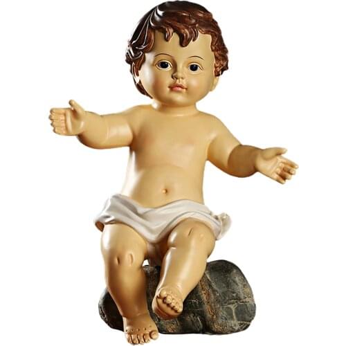 Baby Jesus Doll Statue Figure Ornament Simulation Character Sculpture Craft Decoration Gifts, vivid and delicate image