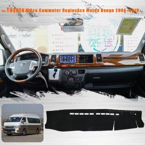 For Toyota HiAce Commuter RegiusAce Mazda Bongo 2004~2019 Console Dashboard Suede Mat Protector Sunshield Cover