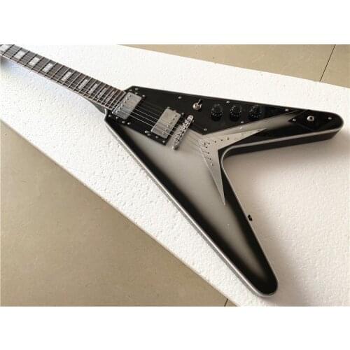 High quality customized version of the dovetail metal silver gradient electric guitar free shipping can be customized