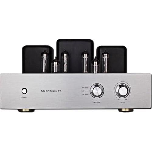 HiFi high fidelity 12W+12W 6H1N, 6P15 tube push-pull combined power amplifier, built-in Bluetooth. Frequency response: 20-20KHz