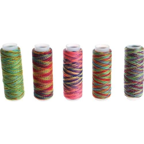 JAVRICK Hot Selling 5Pcs Jewelry Findings Threads Overlocking String Polyester Colorful All Purpose 3T4764