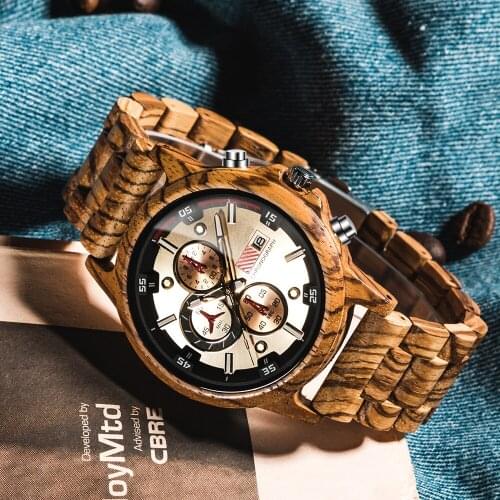 TO MY DAD-Luxury Sports Carving Ebony Sports Watch I WILL ALWAYS BE YOUR LITTLE BOY