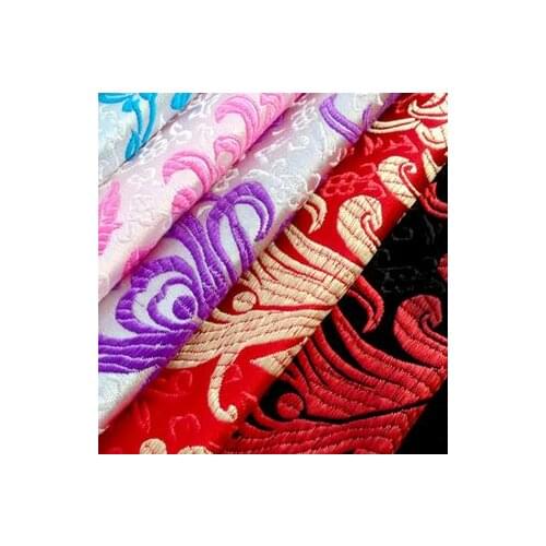 70cm*100cm Brocade fabric costume clothing costume dress kimono silk fabric Pteris peonies women dress diy handmade fabric