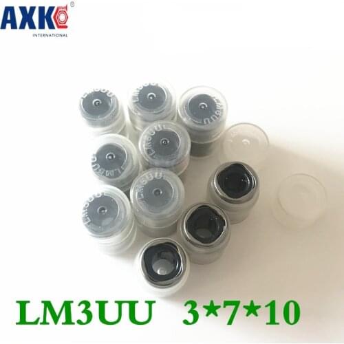 Lm3uu 3mmx7mmx10mm 3mm Linear Ball Bearing Bush Bushing For 3mm Rod Round Shaft 2 Pcs