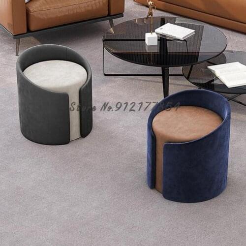 Nordic Small Round Pier Living Room Sofa Stool Low Pier Footstool Creative Household Makeup Dressing Stool Shoe Stool