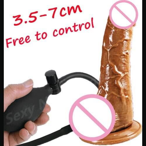 Huge Realistic Penis Female Masturbator Dildo Sex Toys For Woman Anal Plug Inflatable Dildo Intimate Goods Consolador Para Mujer