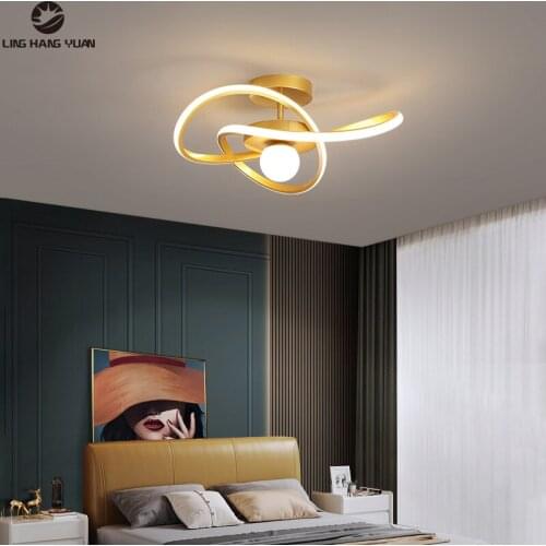 Led Chandeliers 110V 220V Modern Ceiling Chandelier For Living room Bedroom Dining room Kitchen Led Chandelier Lustre Black&Gold