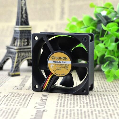 Taiwan FOR Jianzhun GM1206PTBX-A 12V1.6W 6CM 6025 Ultra-silent Power Supply Cabinet Cooling Fan