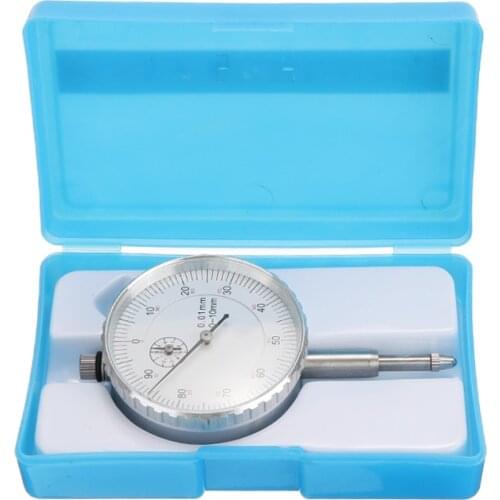 White-face Dial Test Indicator Gauge 0-10mm 58mm Dia. For Gear Backlash Measuring Tool Mayitr