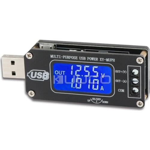 USB Voltage Regulator DC3.5V-12V to 1.0-24V Buck Boost Converter 3A Volt Current Power Capacity Time Temperature Tester