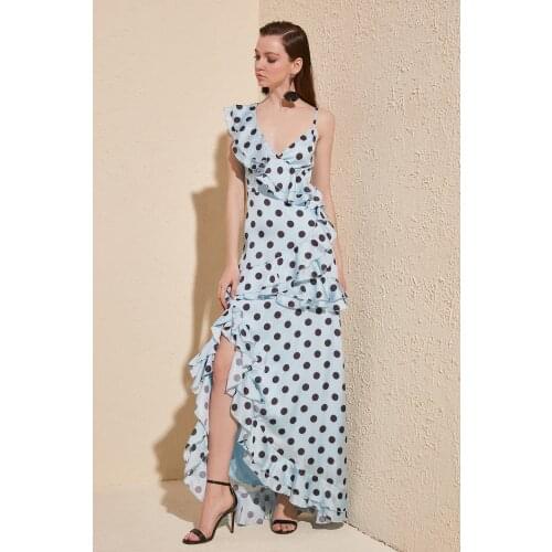 Trendyol Polka Dot Printed Evening Dresses & Prom Gown TPRSS20AE0078