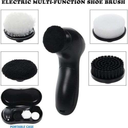 High Quality Portable 3-In-1 Electric Shoe Brush Sofa Car Seat Leather Shoes Cleaning And Maintenance Shine For Travel