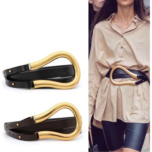 Women thin Elastic Waistbands Dress Belt Accessories Stretch Corset Waist HOT gold circle alloy Metal Buckle cummerbunds wedding