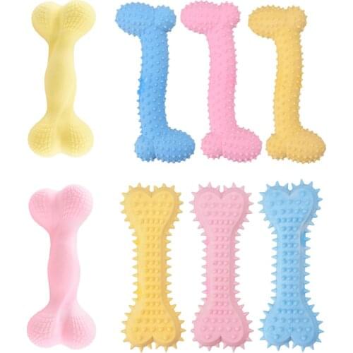 15cm Teeth Cleaning Dog Chew Toys for Small Dogs TPR Bone Puppy Pet Accessories French Bulldog Toy mascotas zabawki dla psa
