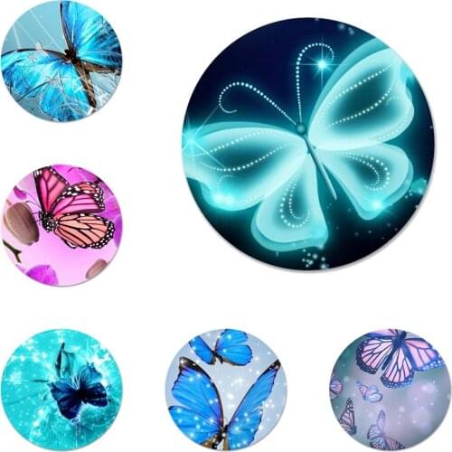 58mm Beautiful butterfly Icons Pins Badge Decoration Brooches Metal Badges For Clothes Backpack Decoration
