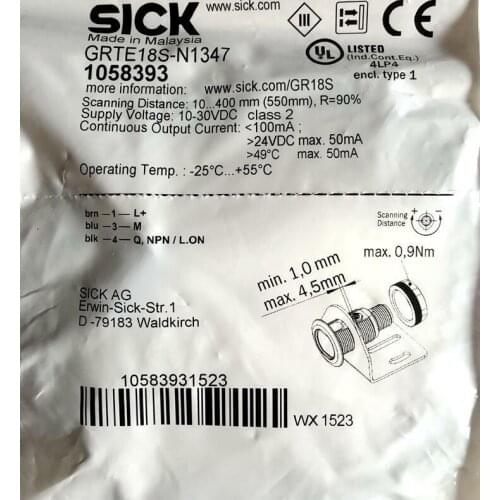 1PCS NEW SICK GRTE18S-N1347 proximity switch free shipping