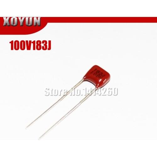 10pcs/lot 100V183J 100V18NF 100V0.018UF Pitch 5MM 183J 100V CBB Polypropylene film capacitor