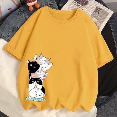 100% Cotton T Shirt Woman Summer O Neck Fashion Short Sleeve T-shirt Woman Korean Style Plus Size Shirt 2021 New Women Shirts