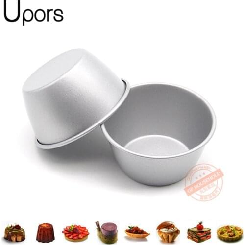 12pcs FDA Cake Tart Mould Baking Tool Small Cake Steel Cake Egg Tart Carbon Steel non-stick pan Fruit Tart Mold Diameter 8.4CM