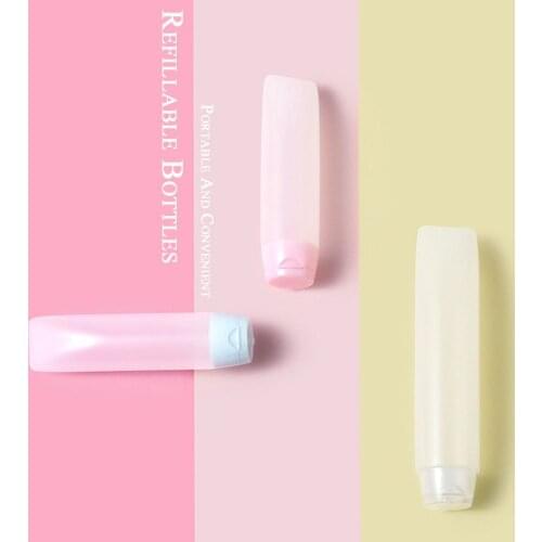 30/50ML Frosted Soft Refillable Bottles Plastic Lotion Tubes Shampoo Storage Bag Makeup Container Tools