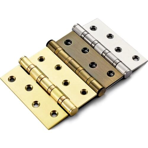 4inch Door Folding Hinge with Screws Stainless Steel 4 HolesHardware Living Furniture Cabinet Door Hardware Hinge Accessories