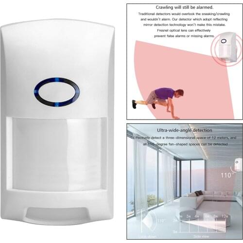 433MHz Wireless PIR Motion Sensor Alarm Infrared Detector Indoor Outdoor,Works Totally Wireless