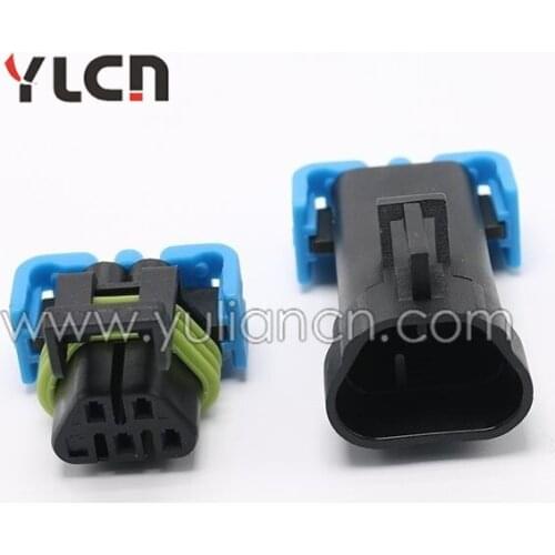 Free shipping OEM 5 Sets 5 pin male And female new auto connectors with clipwaterproof bulkhead electrical connector