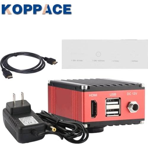 KOPPACE 2 Million Pixels HDMI HD 2K Digital Microscope Camera Take Photos Record Video Measure and Automatically Find the Edge