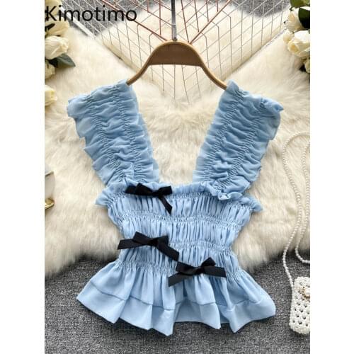 Блузки без рукавов Kimotimo China At AliExpress