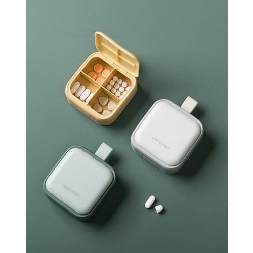 Pill Box Portable Sorting Mini Box 7 Days with Body Pill Tablet Large Capacity Sealed Box