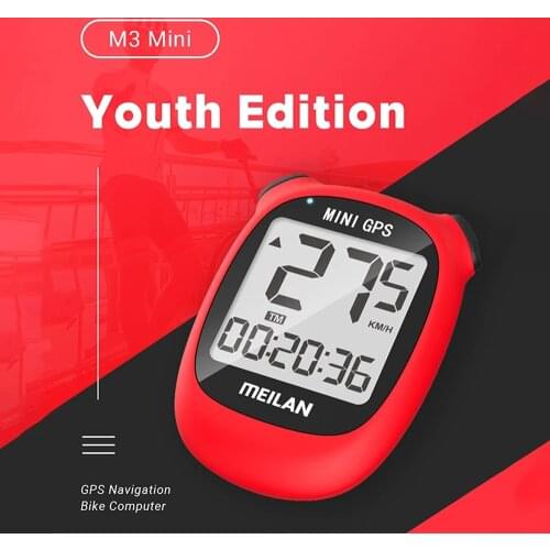 MEILAN M3 Mini GPS Bicycle Computer,GPS Speedometer, Wireless Bike Computer Cycling Odometer Waterproof Road Bicycle Accessories