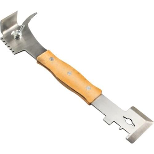 Multi-Function Scraper for Beekeeping Seven-use Scraper Wooden Handle Cut Honey Knife Beekeeping Bee Hive Tools