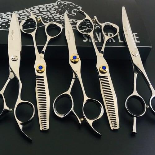 6 Professional Hair Salon Structure Scissors Set Cutting Barber Haircut Thinning Shear Scissors Hairdressing Hair Tools Scissors
