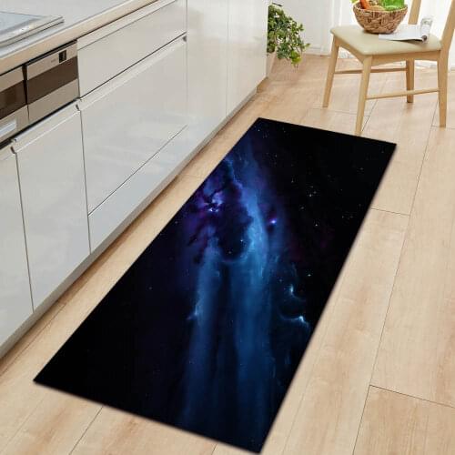 Unpredictable Starry Sky Series Home Doormat Kitchen Mat Bedroom Floor Decoration Rug Non-slip Carpet in the living room