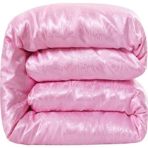 New Four Color pink yellow green white Silk Quilt Comforter Bed Cover Quilting Home Textiles for Children And Grow Up Quilts