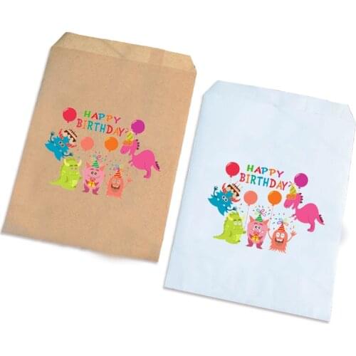 Personalised Children Birthday Name & Date Candy Gift Paper With LOGO Christmas Gift Favor Bag Customization