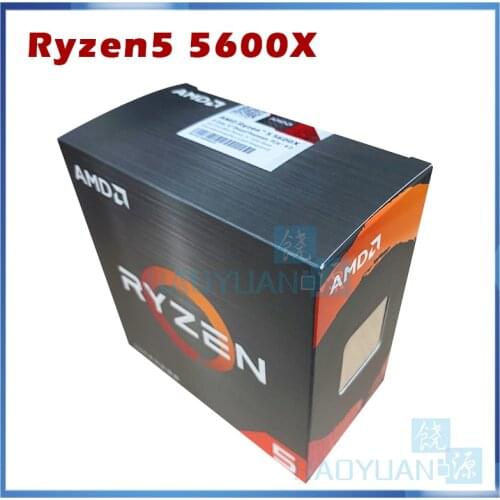 NEW AMD Ryzen 5 5600X R5 5600X 3.7 GHz Six-Core twelve-Thread 65W CPU Processor L3=32M 100-000000065 Socket AM4 with cooler fan