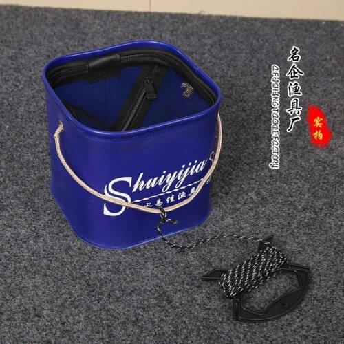Fishing bucket, portable vehicle-mounted fishing bucket, canvas folding live fish bucket, water tank, fishing gear