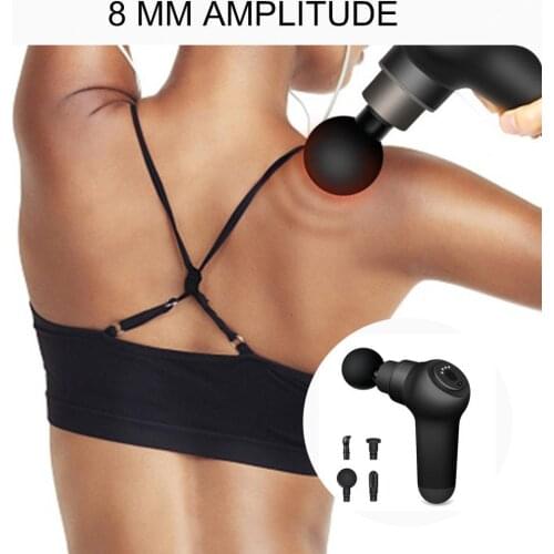 Quiet USB Rechargeable Fascia Massager Muscle Massage Pain Relief Deep Tissue Percussion Electric Body Fascia Massager