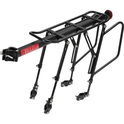 Bicycle Rear Shelf With Safety Warning Light Load Bearing 90KG Mountain Bike Bicycle Rack Universal Shelf Bicycle Accessories