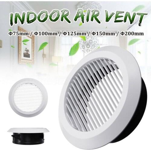 Air Vent Grille Circular Indoor Ventilation Outlet Duct Pipe Cover Cap SCIE999