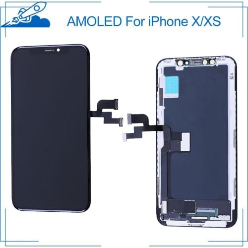 Elekworld Grade For iPhone X XS AMOLED LCD Display 3D Touch Screen Replacement With Digitizer Assembly Parts Black