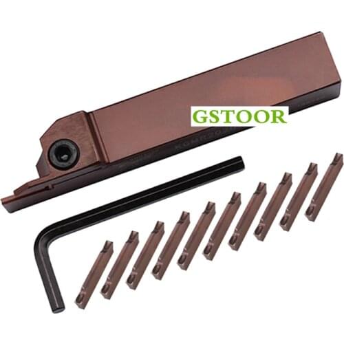 1PC Spring Steels KGMR 16mm 20mm 1.5T15 2T17 3T20 2.5T18 Grooving Toolholder 10PCS GMM1520-MT PR930 carbide insert