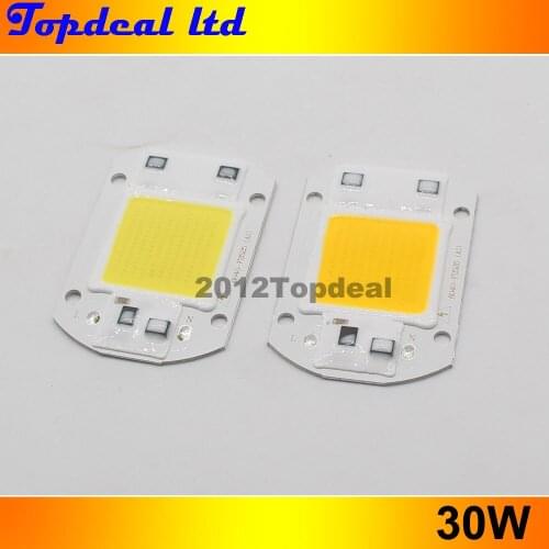 2pcs/lot Integrated Smart IC Driver 220V 110V 20W 30W 50W LED Floodlight COB Chip, warm / cool white full specturm 380-840nm