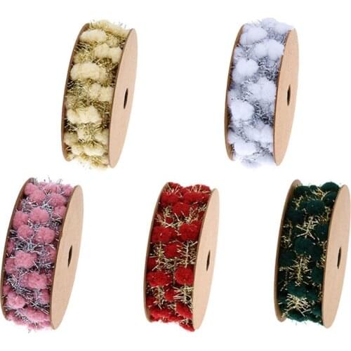 Glitter Tinsel Pom Poms Iron Wire Ribbon Metallic Garland DIY Craft Gift Wrapping Festival Party Supplies Christmas Tree