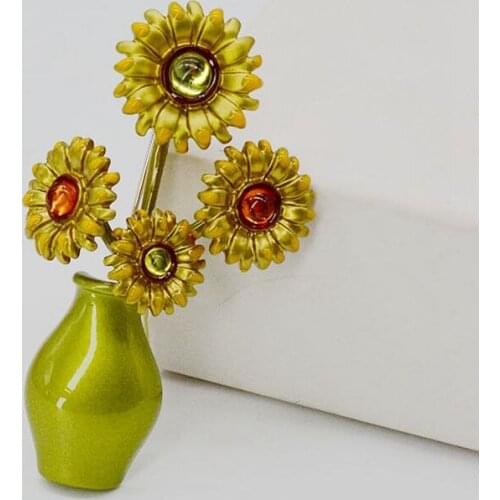 Sunflower brooch brooch jewels, scarves of womens wedding accessories, new brooches, 2018