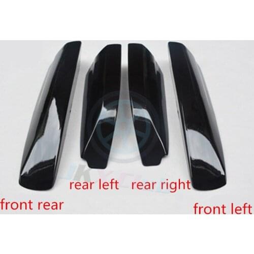 Black Roof Rack Rail End Cover Cap Replace 4pc For Toyota Highlander 2008-2013 Car modification
