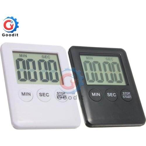 Digital Kitchen Timer Large LCD Display Big Digits Loud Alarm Magnetic Backing Countdown Timer for Cooking Kitchen Timer