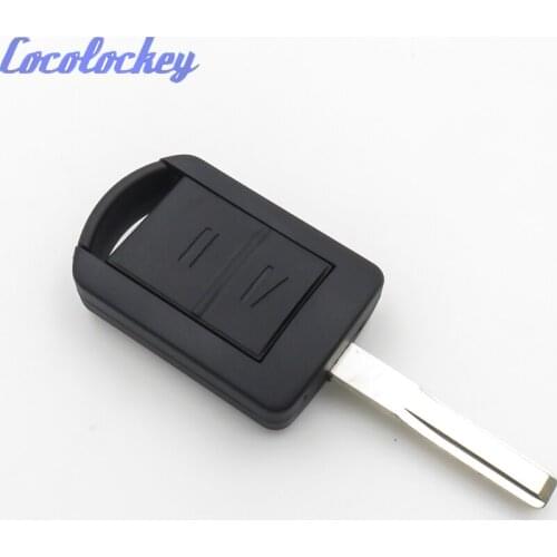 Cocolockey 2 Buttons Remote Key Shell Cover FOB Case Fit For Vauxhall Opel Corsa Replacement Key Hu43 Blade Uncut 2Buttons